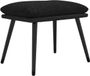 vidaXL Pouf 45x29,5x35 cm tissu et similicuir noir