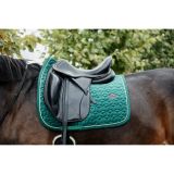 Kentucky Horsewear Kentucky Velvet zadeldoek - zadeldekje - jumping - donkergroen