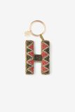 Sissy-Boy - Donkergroene bag charm letter H