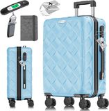 KESSER® Reiskoffer met Wielen 120L | Groote Koffer inclusief Paspoorthouder & kofferweegschaal & bagagelabel | Trolley Koffers met TSA Cijferslot - Blauw