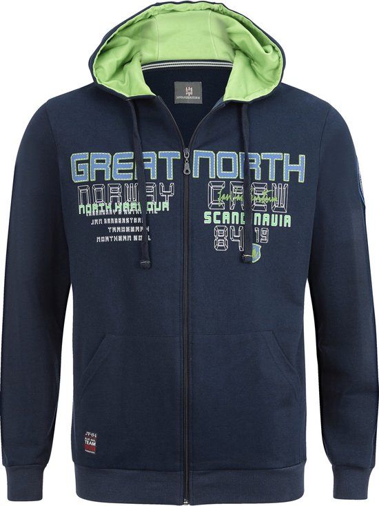 Jan Vanderstorm heren Sweatvest - 52/54 - donkerblauw - Katoen