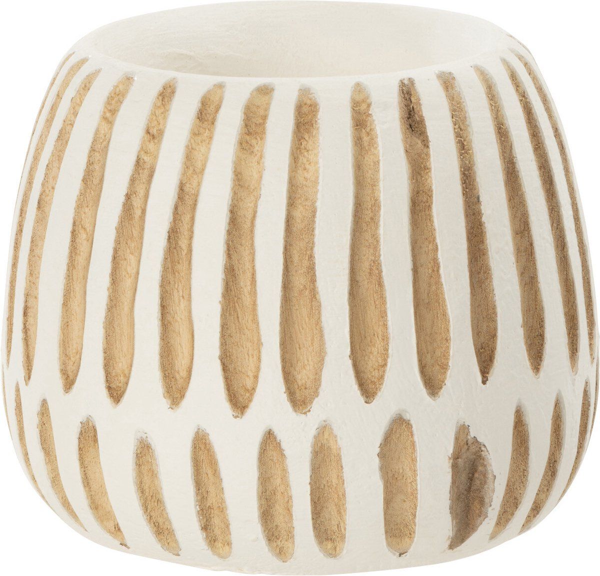 J-Line Pot Ying Hout Wit Small - Ø 15 cm
