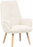 vidaXL Fauteuil Crème 69 x 74 x 93 cm Sherpa Stof