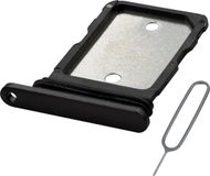 MMOBIEL Dual Simkaart Houder Compatibel met Google Pixel 8a – Sim Tray - Dubbele Simkaarthouder Vervanging – Sim Card Tray - Incl. Sim Pin en Waterdichte Rubberen Ring - Zwart