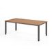 Hammerbacher Bureau droit à 4 pieds carrés - 200x100 cm