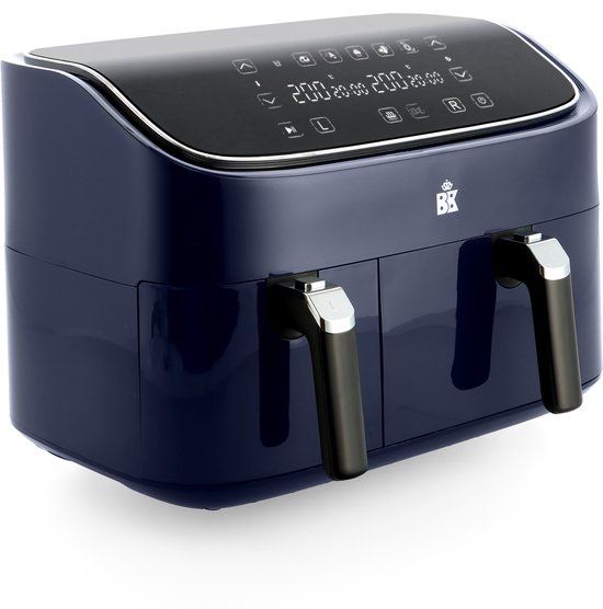 BK Supreme XXXL Airfryer 9L - PFAS vrij - Dubbele mand - Dark Navy