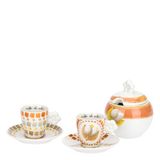 THUN - Set van 2 kopjes met schotel en suikerpot, collectie Tulipani, 10,25 x 9,60 H 370 cc