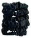 Yuaia lot de 6 chouchous satinés doux petits noirs