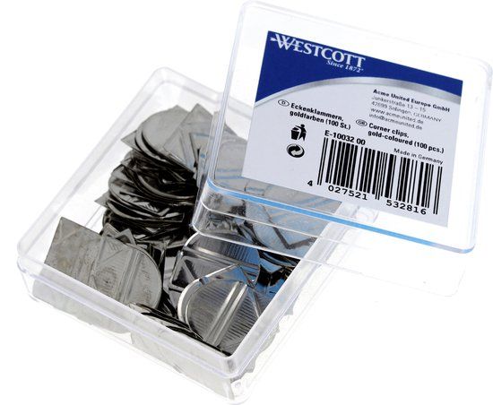 Westcott Hoekclips Aluminium Zilver (100 stuks)