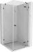 Mexen Lunar cabine de douche pivotante droite 80 x 80 cm, transparent, canon brossé gris
