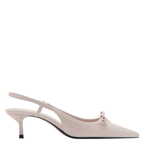 Mango Beige Slingback Pumps