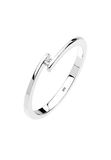 Elli DIAMONDS Ring Dames Verlovingsring met Diamant (0,015 ct.) in 925 Sterling Zilver