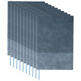 Merkloos Notitieboekje / opschrijfboekje Elian A5 - lichtblauw - 10x15 cm - 100 pagina's - harde kaft - ribfluweellook
