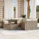Maison Exclusive - Ensemble de jardin pour le jardin, 9 pièces, avec coussins, beige, en polyrotin