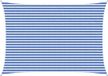 vidaXL Zonneschaduwzeil Rechthoekig 3,5 x 5 m HDPE Blauw en Wit