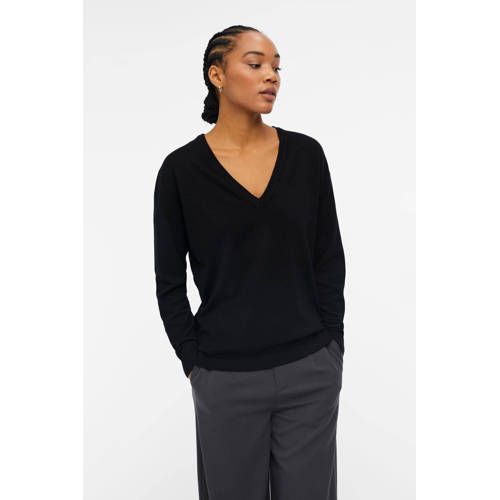 OBJECT OBJTHESS Fine Knit Sweater - Black