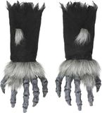 Finidi Monster handen met vacht Zwart/Grijs Polyester Unisex Halloween