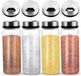Set de quatre pots à épices avec bouchons à vis - 300 ml salières et poivrières en verre borosilicaté, adaptés à la cuisine et à la cuisine en extérieur