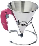 De Buyer Kwik RVS Mini Zuigertrechter, 0,8 liter, siliconen, fuchsia, 17,4 x 15,8 x 15,8 cm