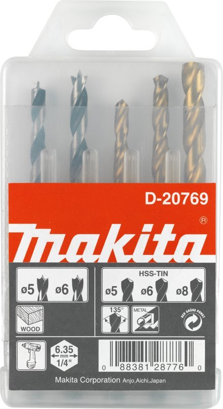 Makita D-20769 Borenset 1/4 Vorm E