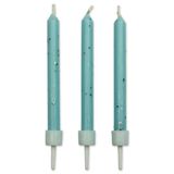 PME Blauwe Glitter Kaarsen, 10 stuks, 0,5 x 0,5 x 6,2 cm