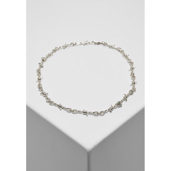 Urban Classics Barbed Wire Unisex Halsketting - zilverkleurig