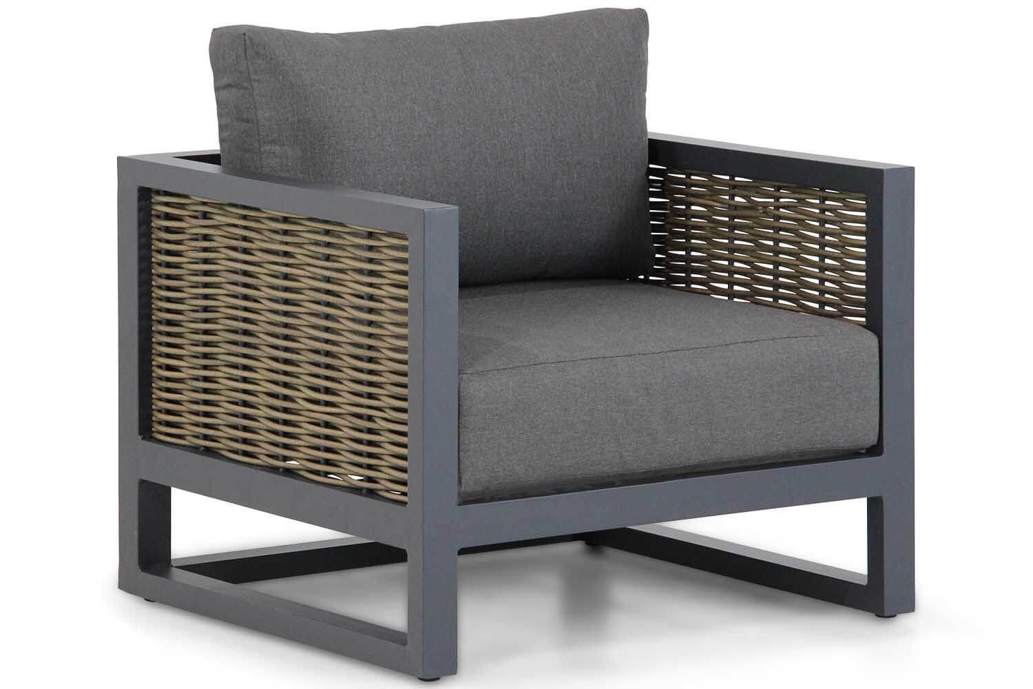 Santika Salviano lounge tuinstoel - antraciet/grijs