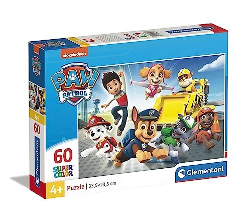 Clementoni - 26203 - Supercolor Puzzel - Paw Patrol - 60 Stukjes, Kinderpuzzels, 5-7 Jaar, Gemaakt in Italië