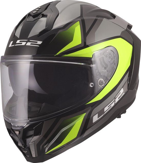 LS2 FF817 Challenger II Viper Helm - Integraalhelm - Maat M - Grijs/geel