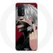 Maniacase Hoesje voor Oppo A54 5G Tokio Ghoul Kaneki Ken Masker Anime vinger