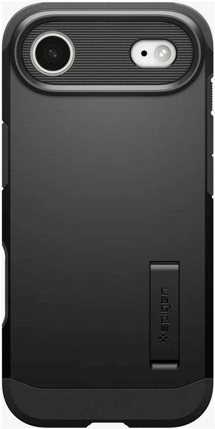 Spigen Tough Armor T MagFit - Hoesje Geschikt voor Apple iPhone Air - Compatibel met MagSafe / Qi2 - Back Cover met Standaard - Zwart