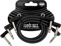 Ernie Ball 6445 Flex Patch Cables Patchkabel Zwart 30cm 3-Pack