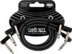 Ernie Ball 6445 Flex Patch Cables Patchkabel Zwart 30cm 3-Pack