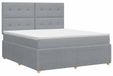 vidaXL Boxspringbed met matras, lichtgrijs, 140 x 200 cm, stof