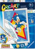 Ravensburger CreArt Sonic Schilderen op nummer, schilderset, afmetingen 25 x 18,30 cm, spelletjes voor kinderen 9 jaar, cadeau-idee, cadeau voor kinderen 9 jaar