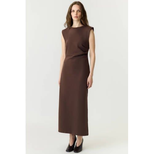 YAS midi jurk - bruin