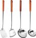 Goodivery Luxe Long Set d'ustensiles de cuisine en acier inoxydable