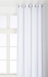 Linder 0517/10/375FR ooggordijn, linnenlook, wit, 135 x 260 cm