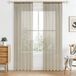 Voile Lin Aspect Rideaux Lot de 2 pour Salon et Chambre à coucher