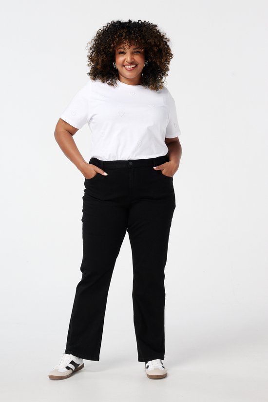 MS Mode Straight Leg Jeans LILY Zwart