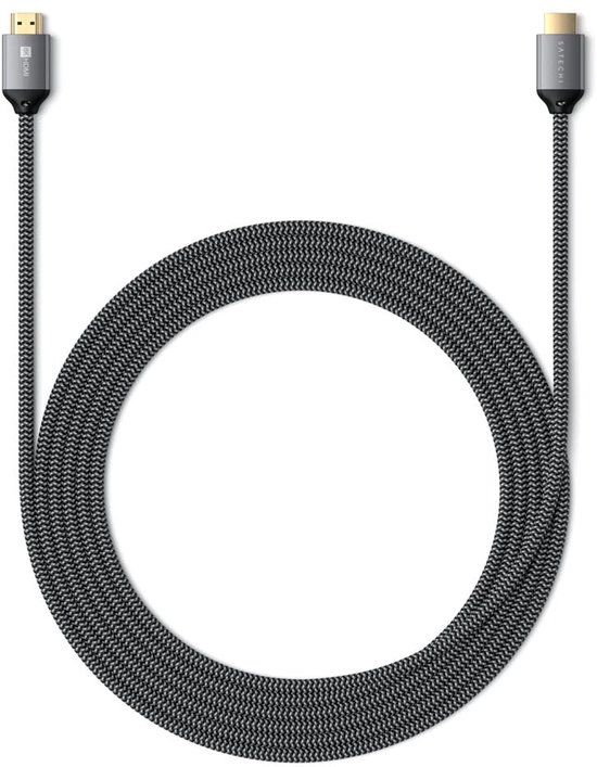 Satechi HDMI 2.1 Kabel Ultra HD Resolutie 8K/60Hz Gevlochten Nylon 2m - Grijs