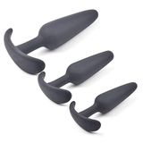 BeHorny 173XL029 premium grade siliconen triple butt plug set, zwart