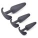 BeHorny 173XL029 premium grade siliconen triple butt plug set, zwart
