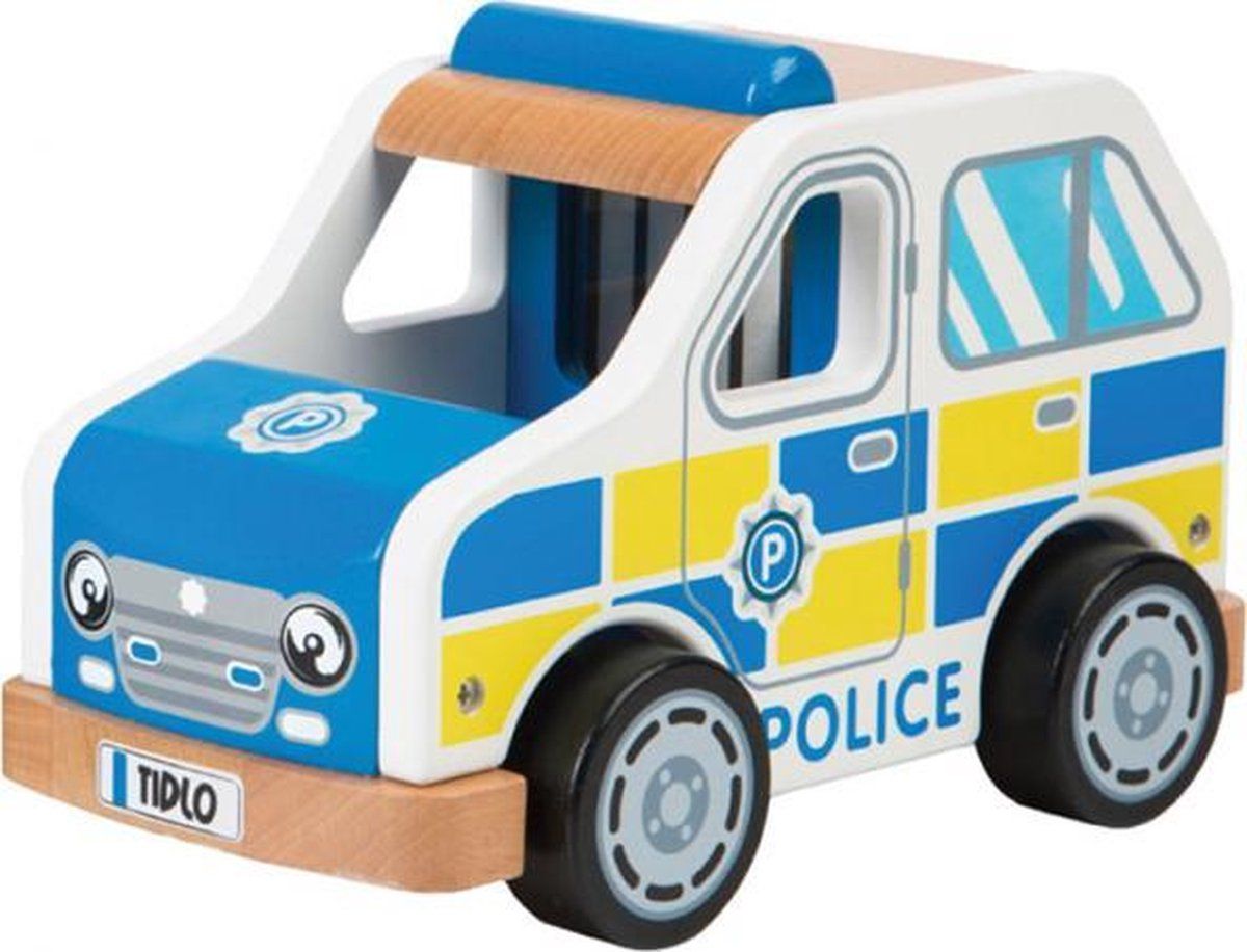 Tidlo Politieauto - Hout - Blauw - 2022