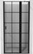 Mexen Mist porte battante droite 110 cm, grille noire, noir