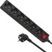 Maclean Stekkerdoos MCE195G - 6-wegs - 3m - 3500W - Zwart