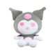 Hello Kitty Kuromi Plush, 16 cm zacht speelgoed, schattig Kuromi karakter in signature outfit, officiële gelicentieerde merchandise, voor fans en verzamelaars, geschikt voor leeftijd 4+