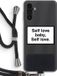 Case Company® - Samsung Galaxy A04s Case with Cord - Self love - Black Cord - Back Cover