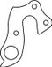 Marwi Derailleurpad GH-057 Aluminium Zilver