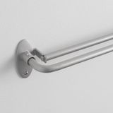 Eclipse Clinton Verduisteringsgordijnroede, 15,2 cm dubbele stang wikkelbaar met verstelbare stang, voor ramen 71 tot 112 cm, geborsteld nikkel